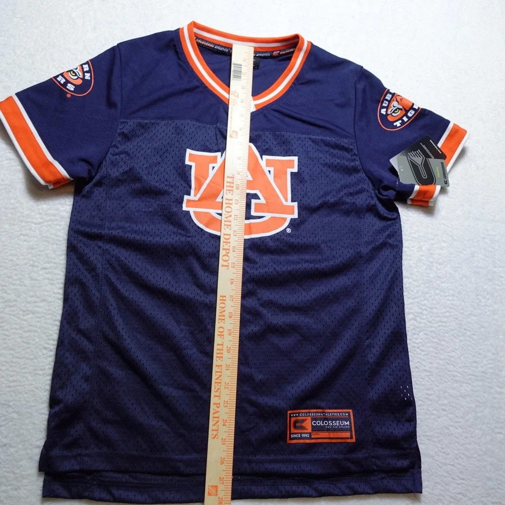 Colosseum Auburn Tigers Football Jersey Youth Large Navy Blue Orange COJF40844